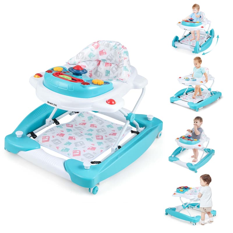 Honeyjoy 6 in 1 Baby Walker Adjustable Toddler Walker & Activity - See Details