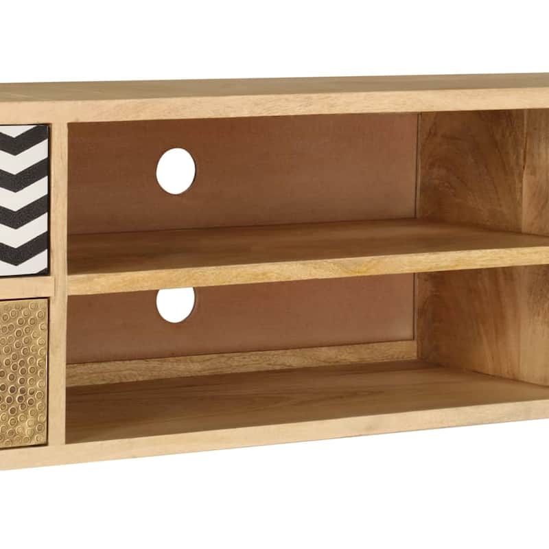 vidaXL TV Stand 47.2"x11.8"x15.7" Solid Wood Mango