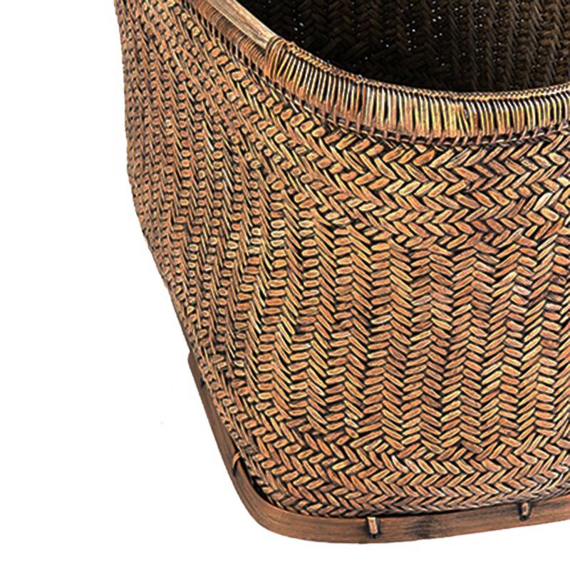Natural Handwoven Abaca Basket With Handles by East at Main