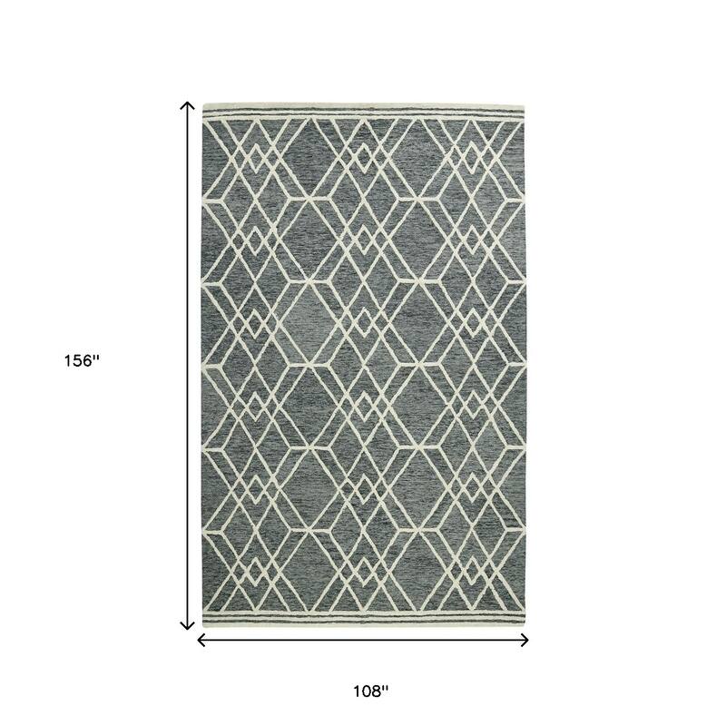 HomeRoots Geometric Lodge Rectangle Area Rug