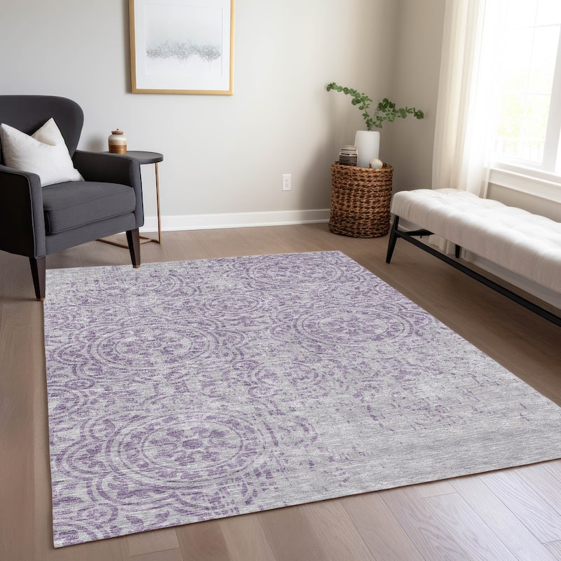 Machine Washable Indoor/ Outdoor Chantille Vintage Suzani Rug