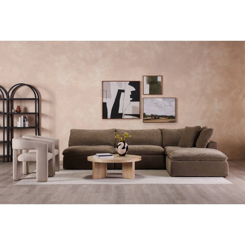 Aurelle Home Corbin Modern Modular Sectional Piece - Ottoman
