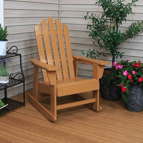 Adirondack Rocking Chair Classic Wood Outdoor Furniture - Cedar Finish ...