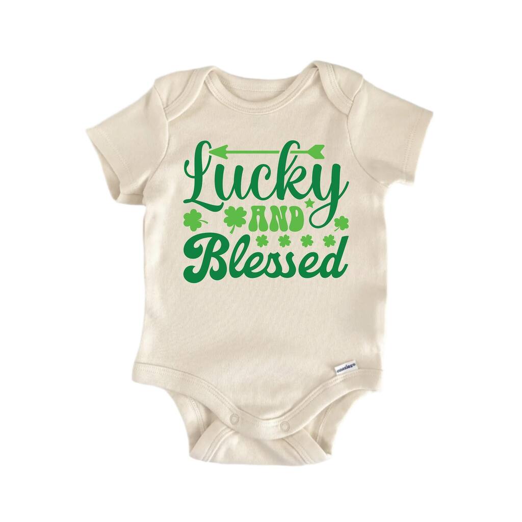 Lucky And Blessed St. Patrick's Day - Baby Boy Girl Clothes Bodysuit Funny Cute