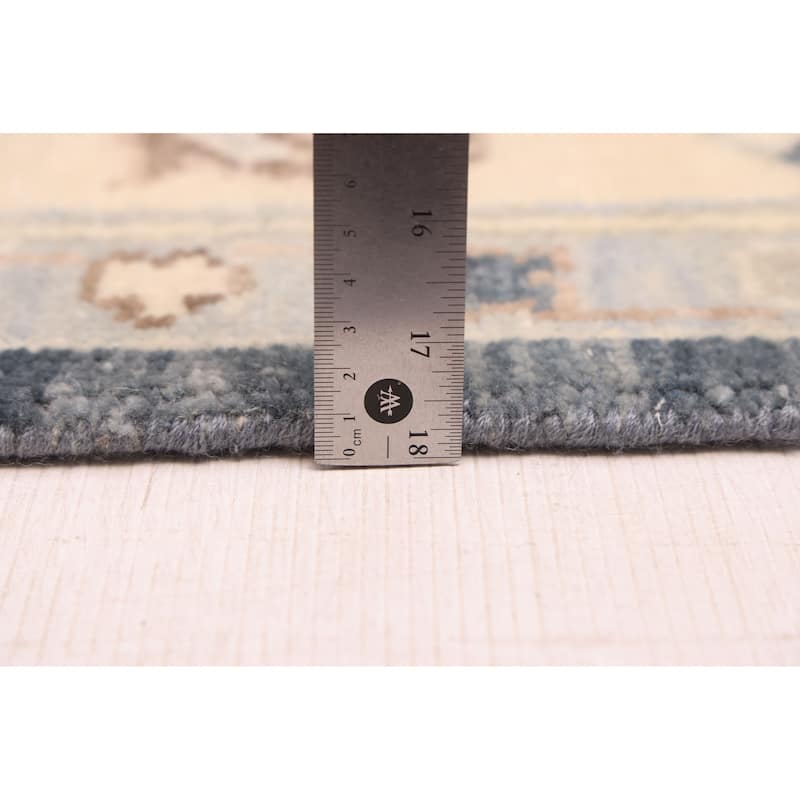 ECARPETGALLERY Hand-knotted Modern Oushak Dark Navy Wool Rug - 9'1 x 12'0