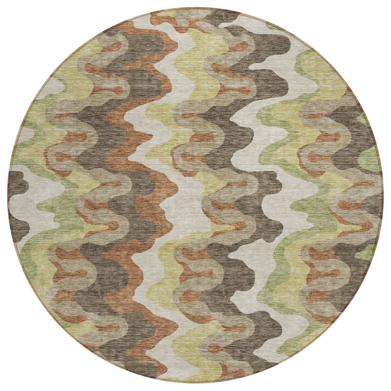 HomeRoots Abstract Transitional Rectangle Outdoor Rug