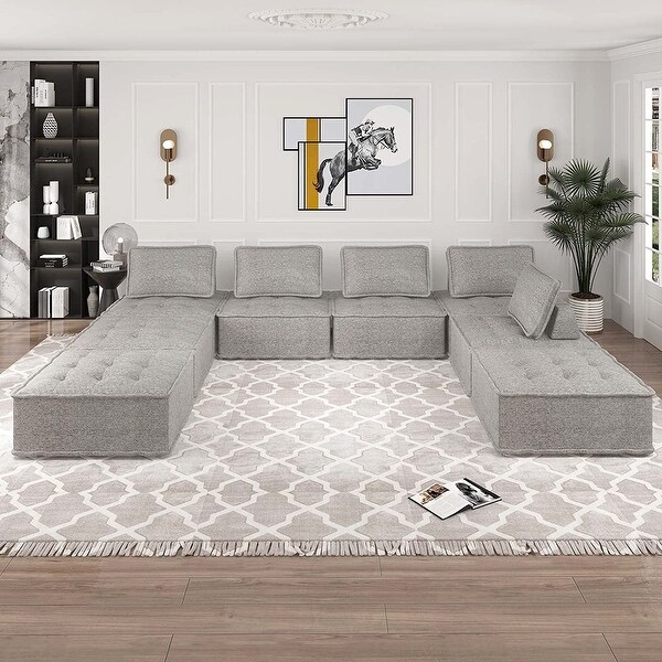 Mixoy Modular Sofa Couch, Modern Sectional Sofa Couch