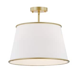Elsa Semi-Flush Mount, White