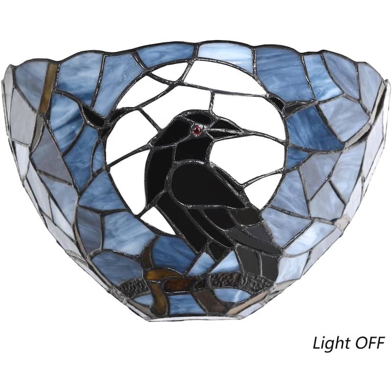 Tiffany wall light dark blue fixture light glass fixture light