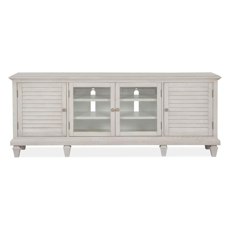 Magnussen Home Newport Alabaster Large Console - 83"W x 18"D x 32"H
