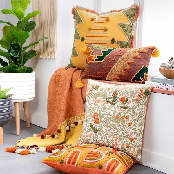 Artistic Weavers Tansy Pillow Cover Blue/Orange