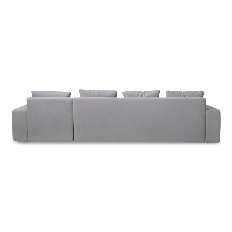 NADAAL STUDIOS Cavan Right-Facing Sectional Sofa, Wide Track Arms, Performance Polyester Upholstery, Seats 5, Rust