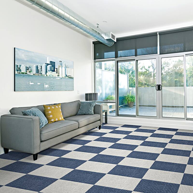 Foss Floors Edge 24"x24" Peel and Stick Indoor/Outdoor Carpet Tiles 15/Box