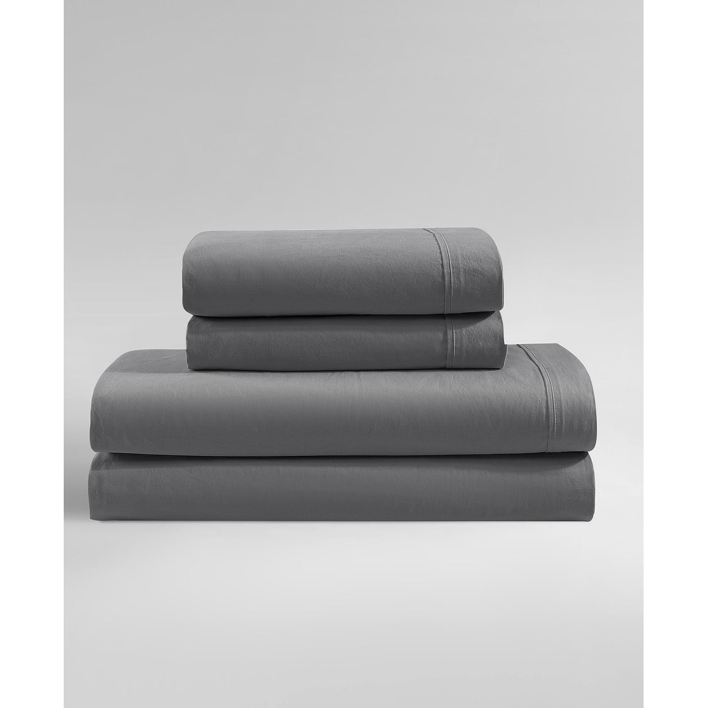 Calvin Klein Washed Cotton Percale Sheet Set
