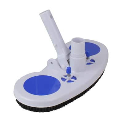 13" Blue and White Air-Relief Valve Swimming Pool Vacuum Head