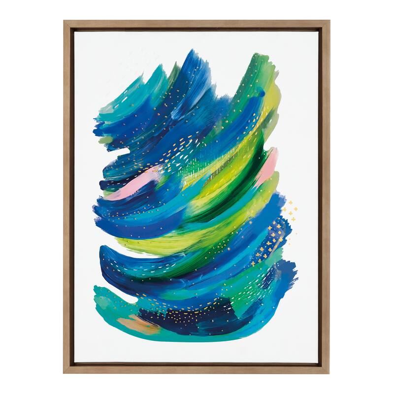 Kate and Laurel Sylvie Bright Abstract 2 Framed Canvas by Jessi Raulet of Ettavee