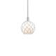 Option Polished Nickel / White Glass with Brown Rope