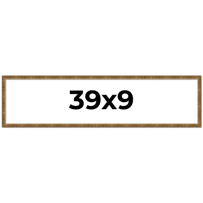 39x9 Frame Gold Solid Wood Picture Frame - Complete Modern Photo Frame