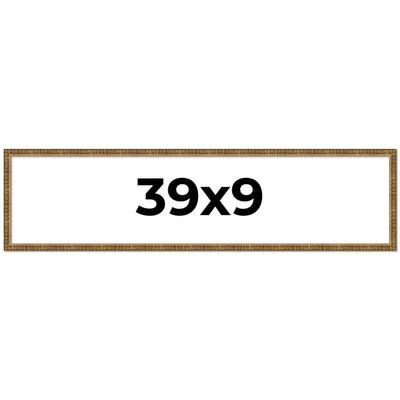 39x9 Frame Gold Solid Wood Picture Frame - Complete Modern Photo Frame