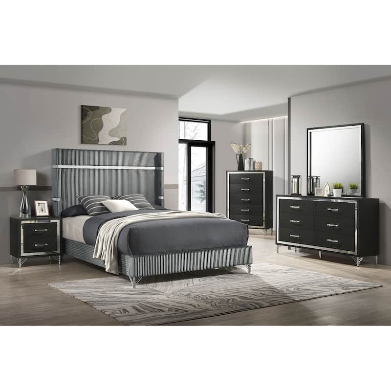 Lucia Modern Classic 5-drawer Bedroom Chest of Drawers White
