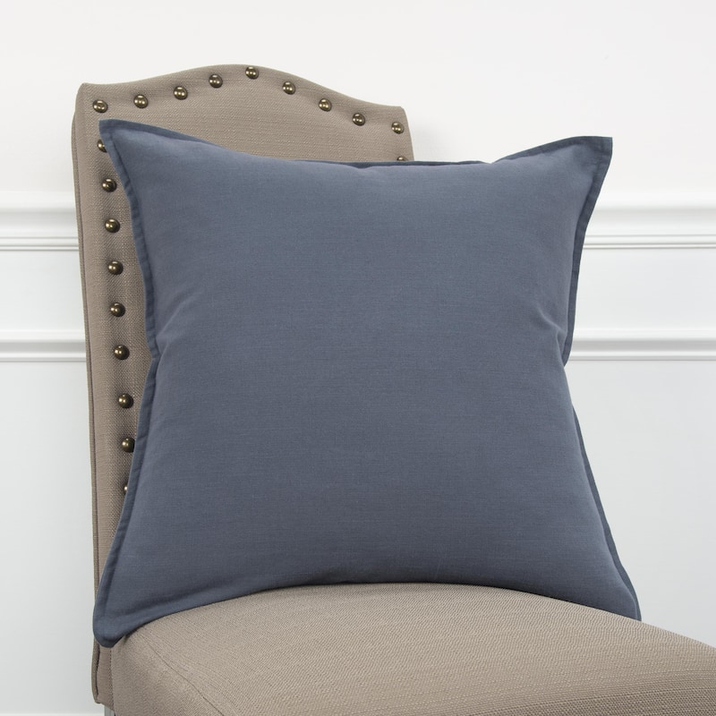 Rizzy Home Cotton Slub Solid Decorative Throw Pillow