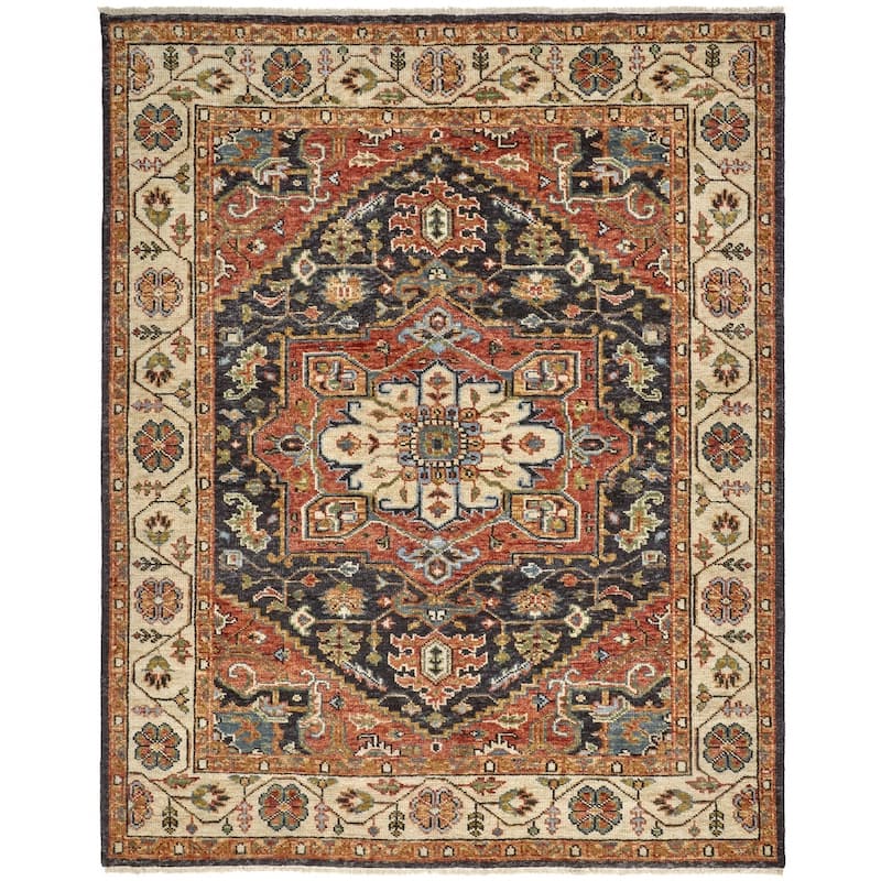 Zuvex Floral Traditional Stain Resistant Durable Area Rug By HomeRoots - 2' x 3'