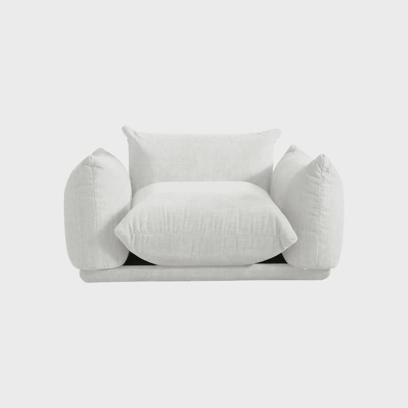 Sponge Soft Single Sofa Accent Chair Chenille Fabric Sofa