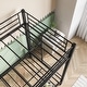 preview thumbnail 4 of 4, Metal Heavy Duty Twin Bunk Bed with Slatted Support Black