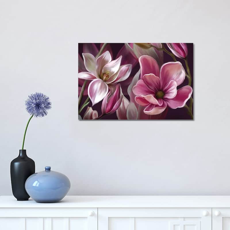 iCanvas "Pink Magnolia" by Juliana Loomer Canvas Print - 12x18x1.5