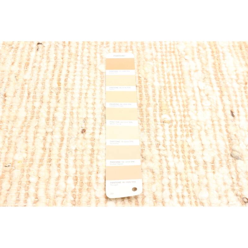 ECARPETGALLERY Braid weave Sienna Tan Wool Rug - 4'11 x 7'10