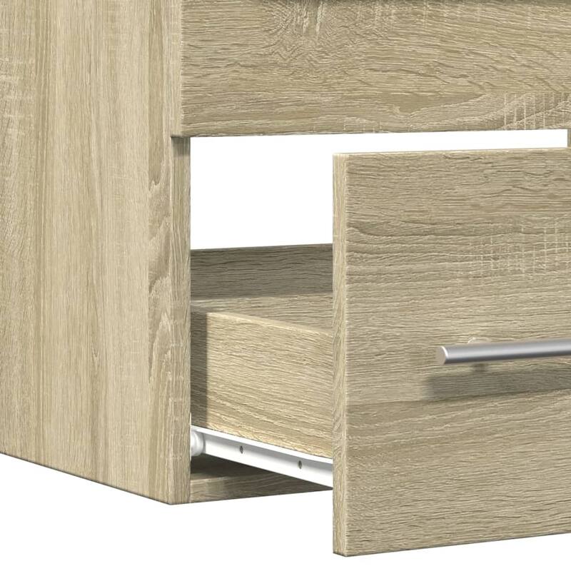 vidaXL Sink Cabinet Sonoma Oak Engineered Wood 23.6 x 15.2 x 18.9 in - 15.2 x 23.6 x 18.9 in