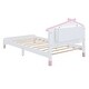 preview thumbnail 13 of 43, House-shaped Wood Platform Bed with Motion Activated Night Lights