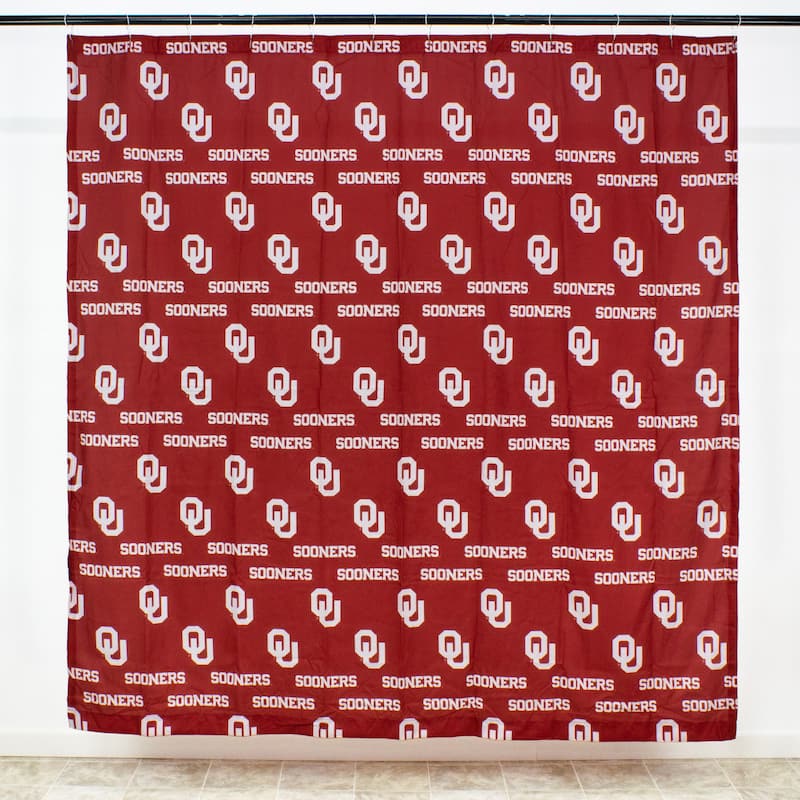 Oklahoma Sooners Printed Shower Curtain Cover - 70" x 72"
