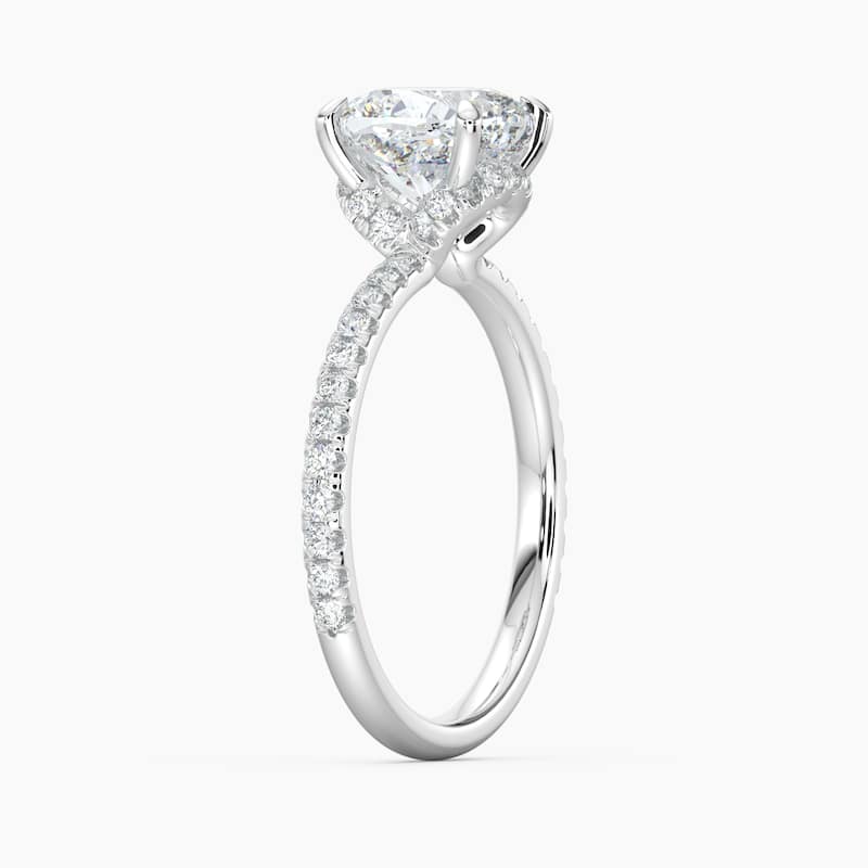 Auriya 14k Gold Cushion Lab Grown Unique Loop Diamond Halo Engagement Ring 1.00 to 5.00 ct. tw. (F-G, VS)