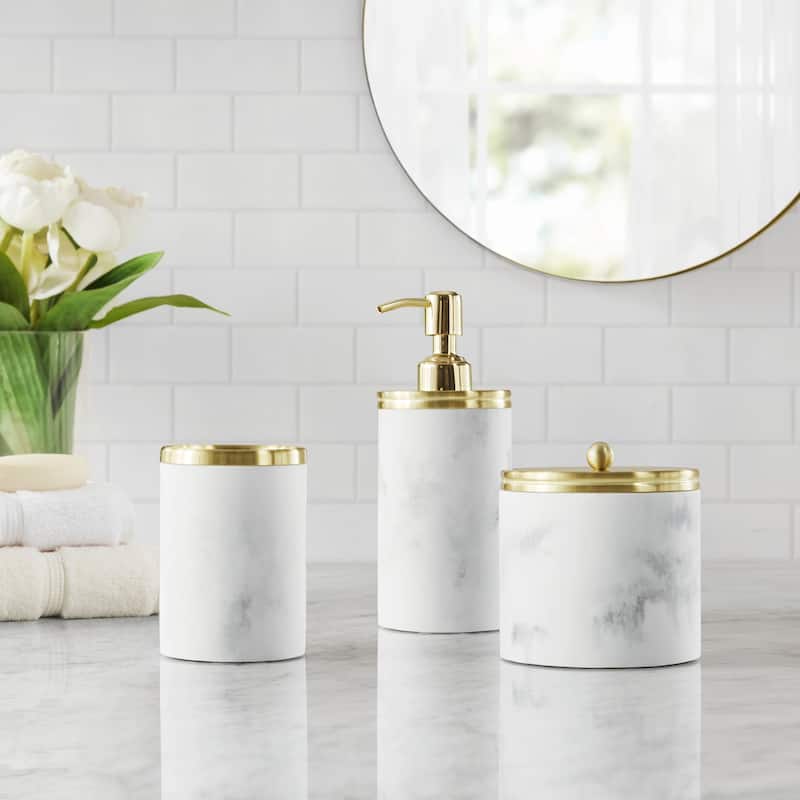 Croscill Corsica Marbled Resin Bath Accessory Collection