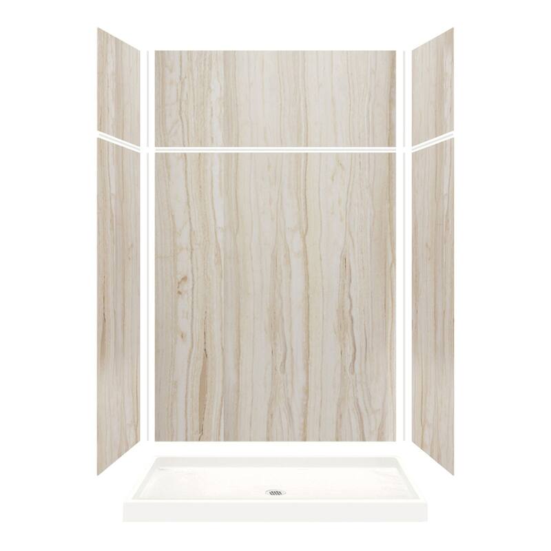 Transolid Expressions 60-in X 32-in X 96-in Glue to Wall Shower Kit - 32" x 60" x 96" - 32" x 60" x 96"