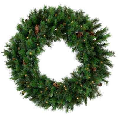 36" Royal Oregon Pine Artificial Christmas Wreath - Clear Lights