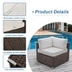 preview thumbnail 6 of 11, COSIEST Patio Sectional Left/Right Corner Side Wicker Armchair