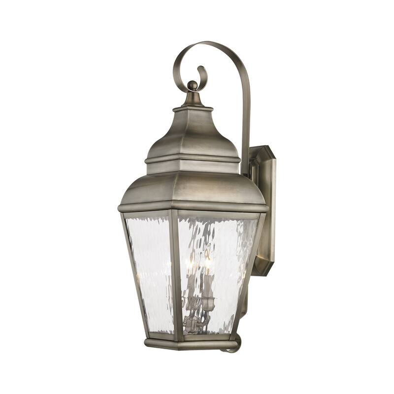 Livex Lighting Exeter 3 Light 28" High Outdoor Wall Sconce - Vintage Pewter