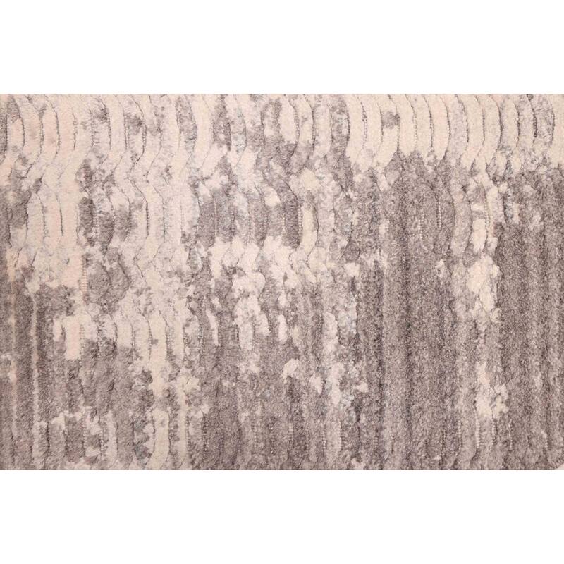 ECARPETGALLERY Hand Loomed Elysian Dark Grey Wool Rug - 6'0 x 6'0