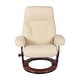 preview thumbnail 4 of 11, Almond Genuine Leather Recliner and Ottoman