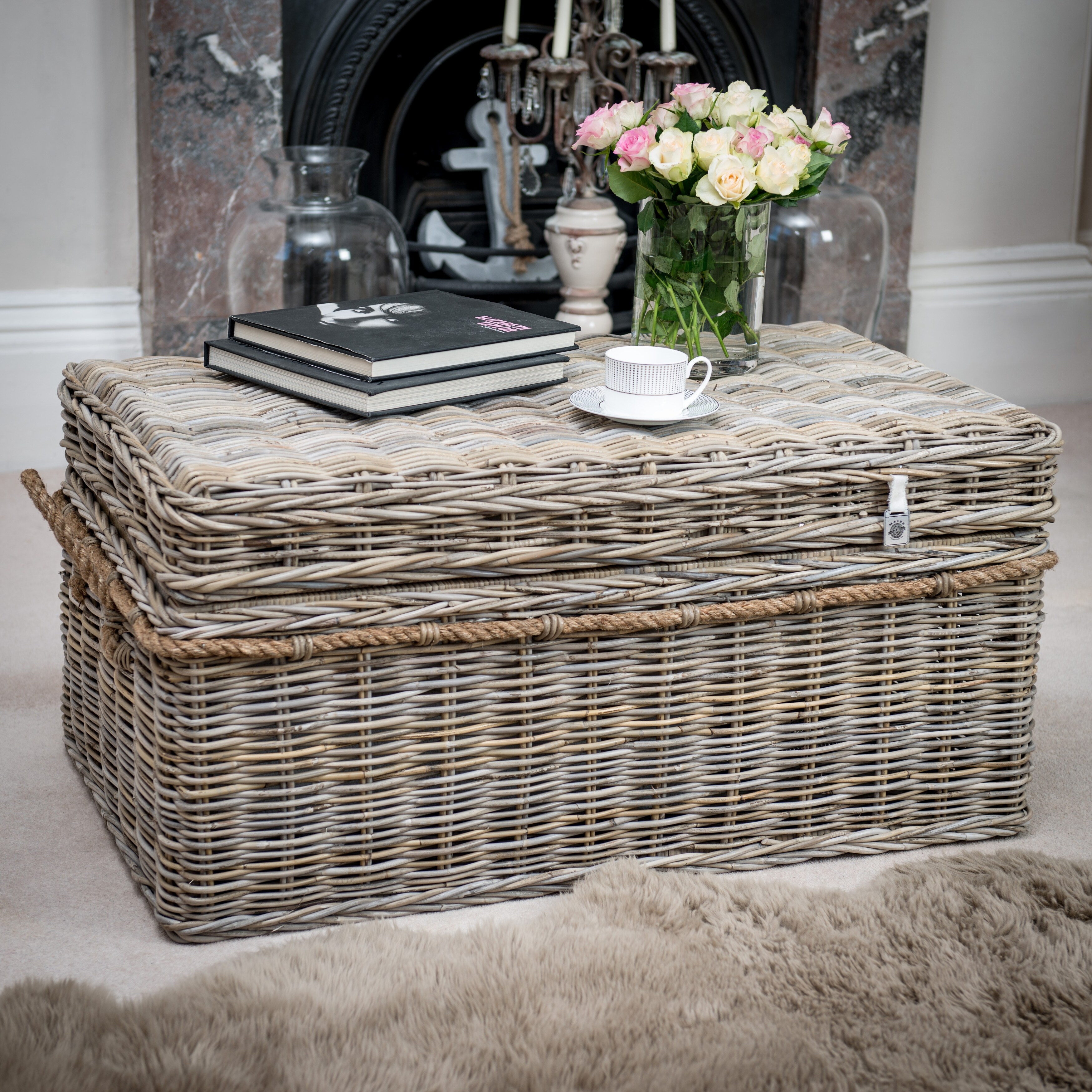 Shop Black Friday Deals On Key Largo Natural Grey Kubu Rattan Storage Coffee Table With Lid Overstock 31299581