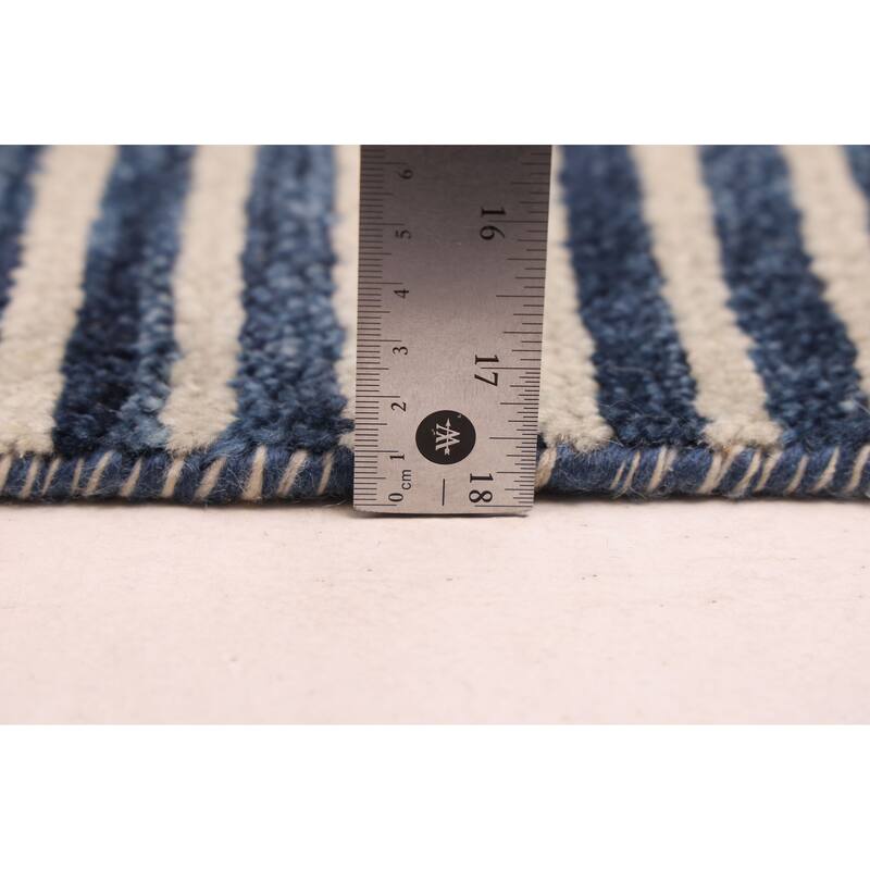 ECARPETGALLERY Hand-knotted Peshawar Ziegler Navy Wool Rug - 4'11 x 6'11