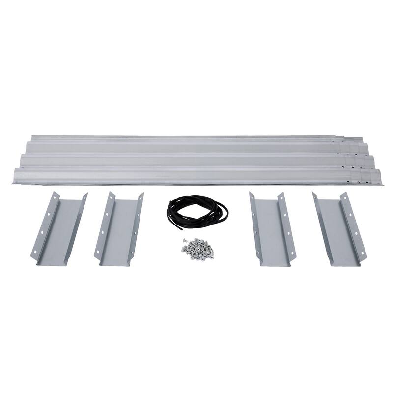 4x4x1ft Square Elevated Outdoor Galvanized Planter Pot