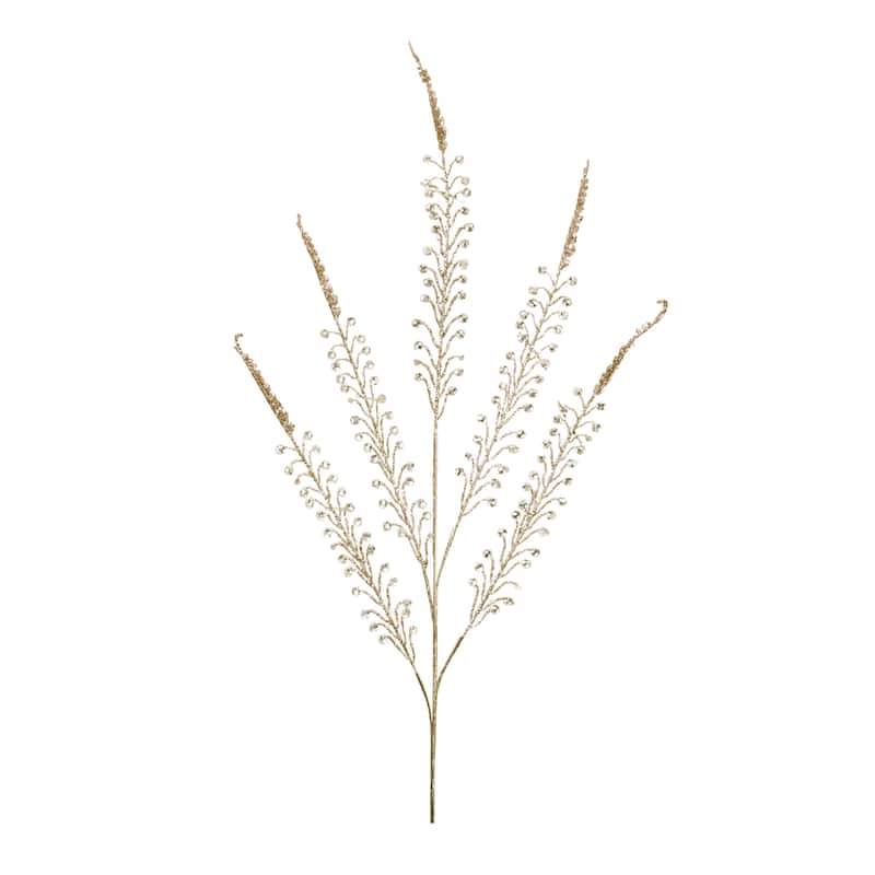 Beaded Fern Spray (Set of 2) - N/A