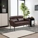 preview thumbnail 8 of 48, Loveseat With 2 Throw Pillows,Black Metal Legs