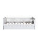 preview thumbnail 11 of 26, Wood Twin Size Platform Bed with Guardrail,Trundle and Open Fence Design,Kids and Baby