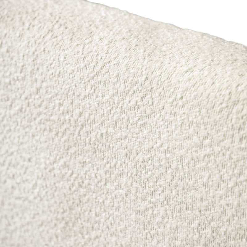 Furniture of America Zevi Modern White Boucle Upholstered Platform Bed
