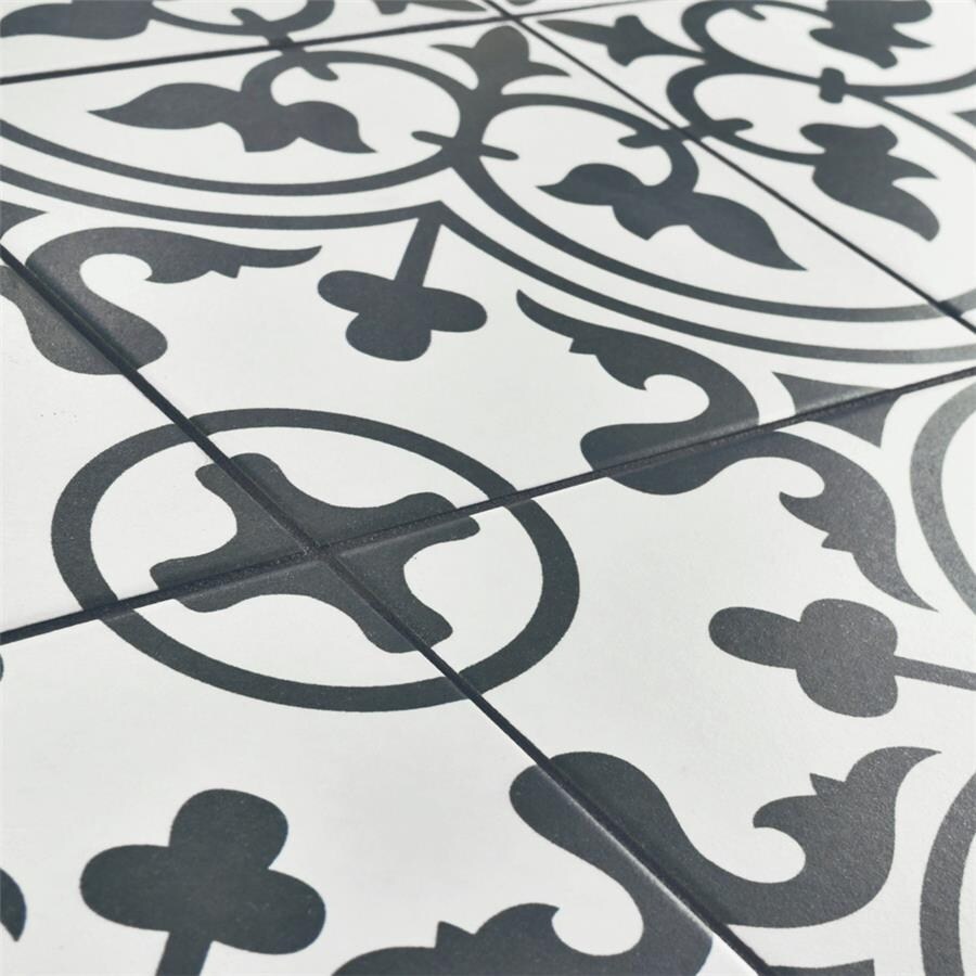 Somertile 9 75x9 75 Inch Art White Porcelain Floor And Wall Tile Overstock 11372343 Sample