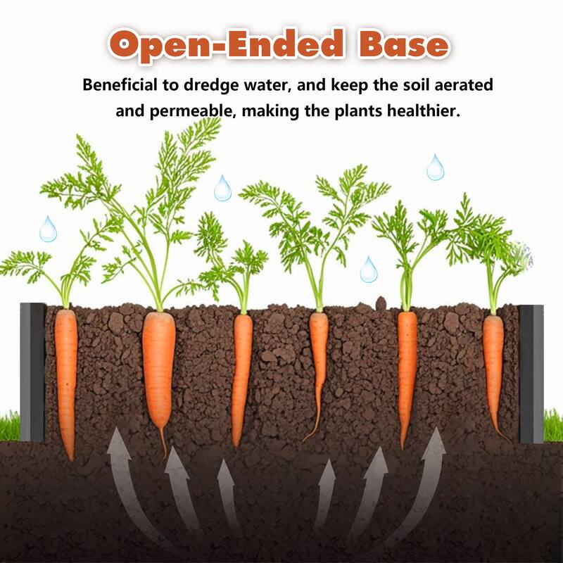 8X4X2ft Galvanized Raised Garden Bed Kit, Rectangular Large Metal Deep Root Planters for Outdoor Plants